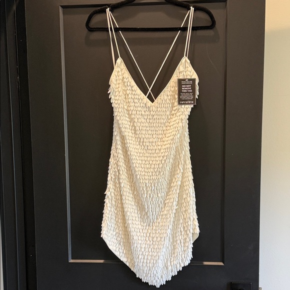 Retrofete Other - Retrofete White Sequin Dress